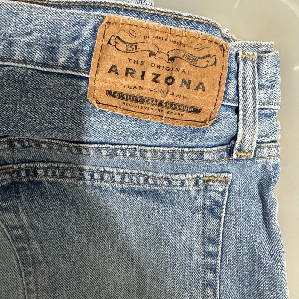 90s Classic Arizona Jeans Men's Boot Cut Cotton Casual Blue Denim 36*34